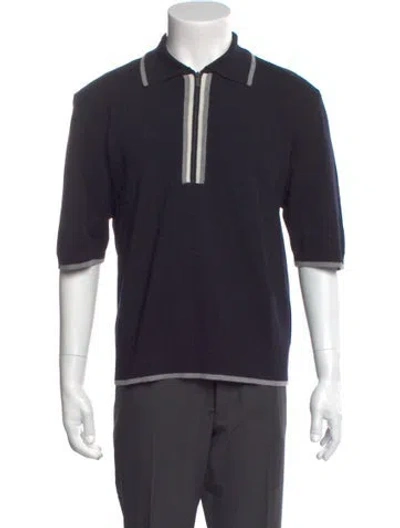 Pre-owned Thom Browne Virgin Wool Colorblock Pattern Shirt W/ Tags In Blue