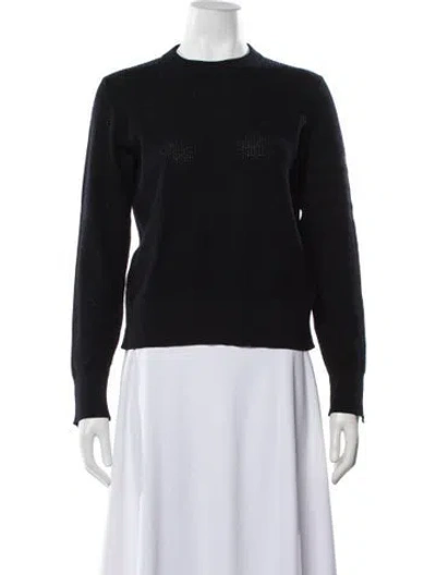 Pre-owned Thom Browne Virgin Wool Crew Neck Sweater In Blue