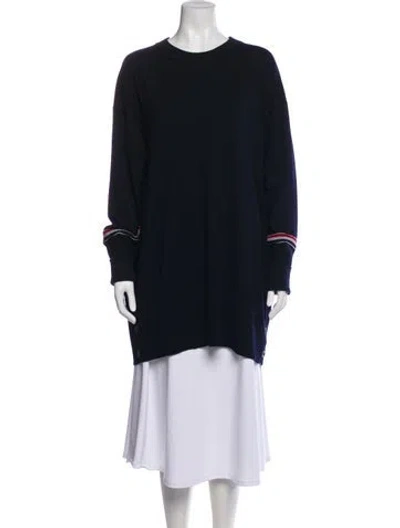 Pre-owned Thom Browne Virgin Wool Knee-length Dress In Black