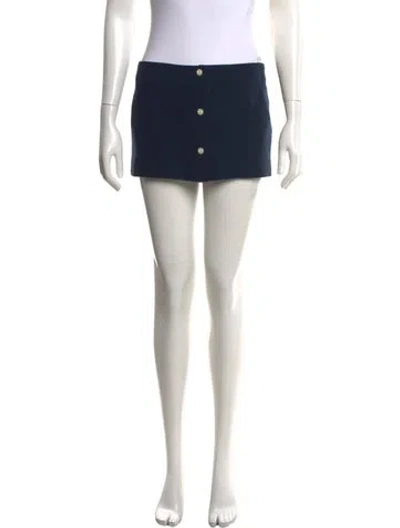 Pre-owned Thom Browne Virgin Wool Mini Skirt W/ Tags In Black