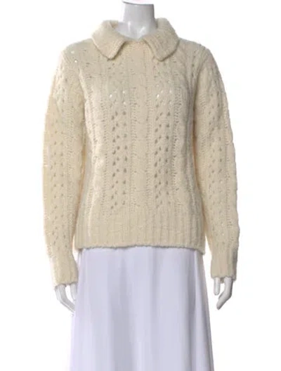 Pre-owned Thom Browne Virgin Wool Patterned Sweater In Neutral