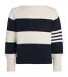 Thom Browne Rugby Stripe Jersey Stitch Boat Neck Pullover