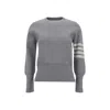 Thom Browne Melange Grey Wool Sweater