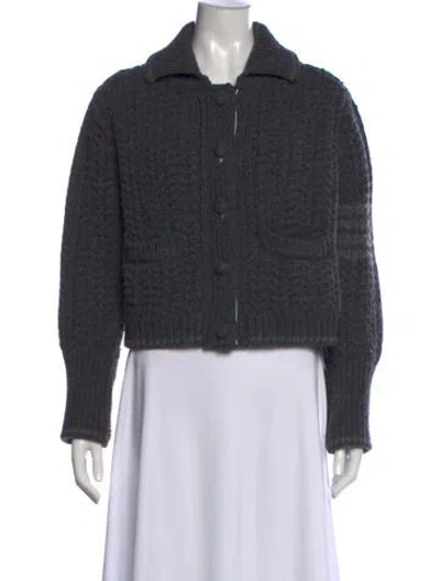 Pre-owned Thom Browne Virgin Wool Sweater In Gray