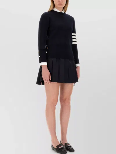 Thom Browne Virgin Wool Sweatshirt In Blue