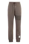 Thom Browne Wool Loopback 4-bar Sweatpants In Beige
