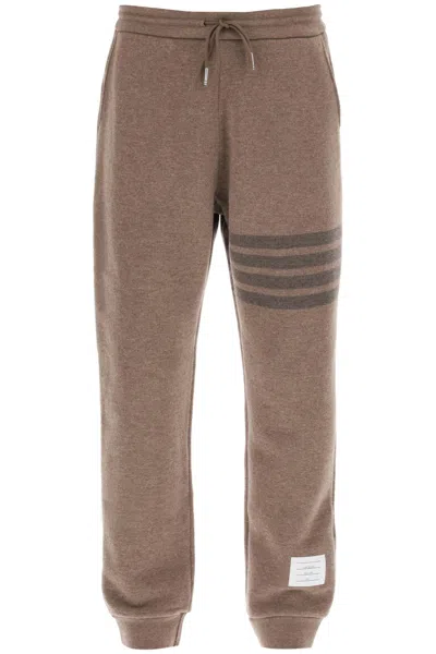 Thom Browne Virgin Wool Track Pants In Brown