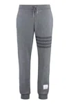 Thom Browne Tonal 4-bar Loopback Track Pants In Gray