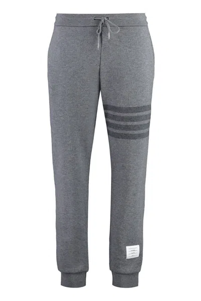 Thom Browne Virgin Wool Track Pants In Gray