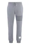 Thom Browne Virgin Wool Track Pants In Grey