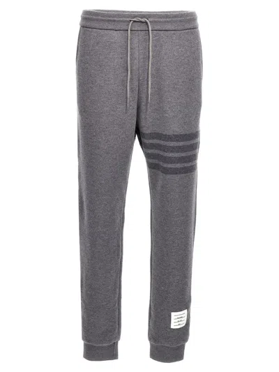 Thom Browne Virgin Wool Track Pants In Grey