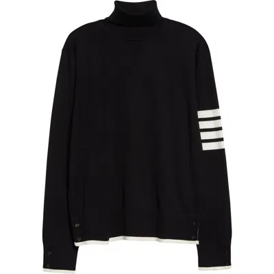 THOM BROWNE THOM BROWNE VIRGIN WOOL TURTLENECK SWEATER