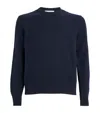 Thom Browne Virgin Wool Washed Piqué Sweater In Navy
