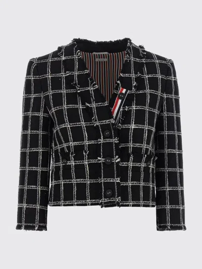 Thom Browne V-neck Cardigan Jacket In Black