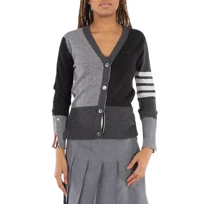 Thom Browne V-neck Cashmere Funmix Cardigan In Multi