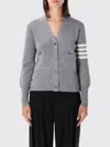 Thom Browne 4-bar Merino Wool V-neck Cardigan With Grosgrain Trim In Animal Print