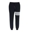 Thom Browne Pantalone Jogging Con Stampa 4bar Stripe In Navy