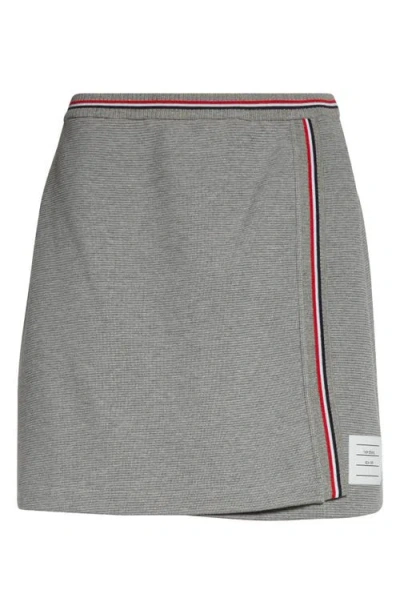 Thom Browne Waffle Knit Cotton Miniskirt