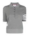 Thom Browne 4-bar Stripe 2003-print Polo Shirt In Gray