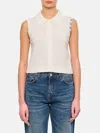 Thom Browne Sleeveless Jersey Shirt In Weiss