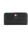 Thom Browne Black Wallet With Front Logo Detail In Leather Woman In 001