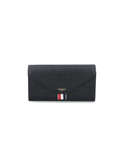 Thom Browne Envelop Continental Wallet In Black