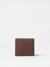 Thom Browne Compact Dark Brown Calfskin Wallet With Slots Men In Brown