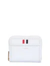 Thom Browne Zipped Compact Wallet In White