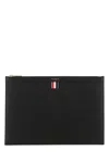 Thom Browne Men Small Document Holder In Black