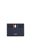 Thom Browne Navy Side 4-bar Stripe Card Holder
