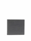 Thom Browne Pebble-grain Leather Billfold Wallet In Black