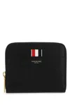 Thom Browne Logo Embossed Zipped Wallet