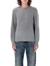 Thom Browne Washed Pique Stitch Pullover In Lt Grey