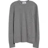 Thom Browne Washed Wool Piqué Sweater In Light Grey