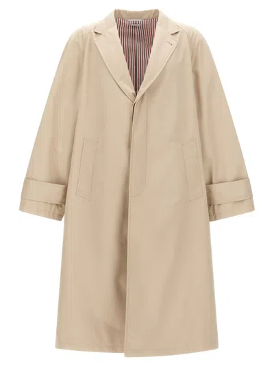 THOM BROWNE WATER-REPELLENT COTTON TRENCH COAT