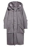 Thom Browne Waterproof Cashmere Parka With Removable Hood In Gray