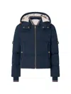 Thom Browne Waxed-tech Down Jacket In Blue