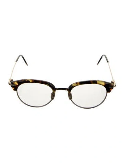 Pre-owned Thom Browne Wayfarer Eyeglasses In Brown