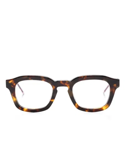 Thom Browne Wayfarer-frame Glasses In 褐色