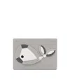 Thom Browne Whale-appliqué Pebbled Cardholder In Gray