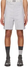 Thom Browne Classic Backstrap Striped Shorts In 035 Med Grey