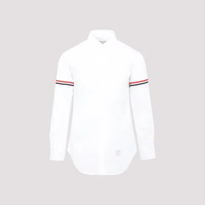 THOM BROWNE WHITE ARM BAND OXFORD SHIRT