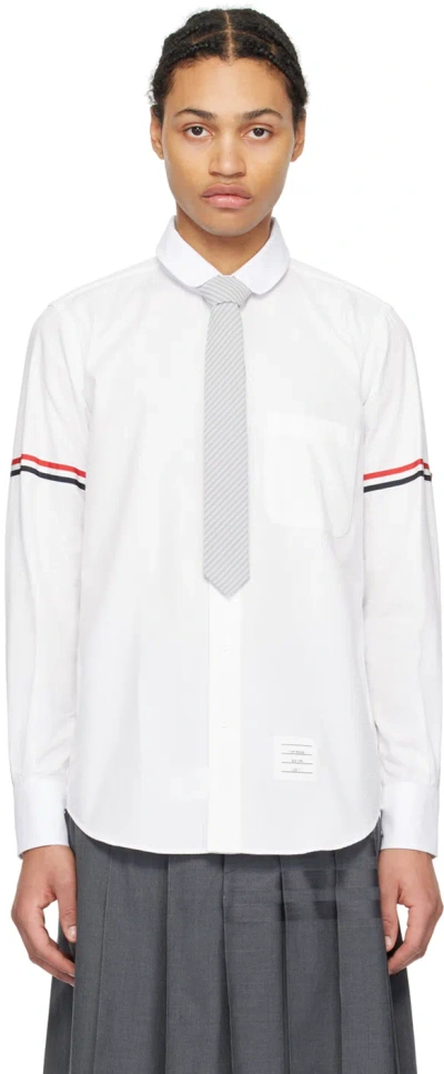 Thom Browne White Armband Shirt In 100 White