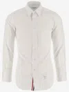 Thom Browne Signature Grosgrain Placket Shirt In White
