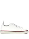 Thom Browne Tricolour-stripe Leather Trainers In White