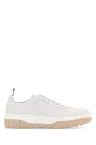 Thom Browne White Canvas Sneakers