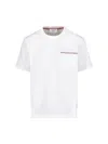 Thom Browne White Classic Crew Neck Cotton T-shirt In White