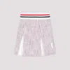 Thom Browne Mini Box Pleated Skirt In White