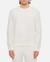 Thom Browne Crew-neck White Sweatshirt With Raised Seams In White