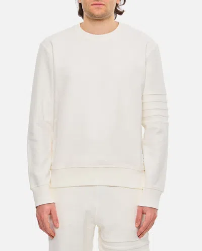 Thom Browne White Cotton Crewneck Sweater